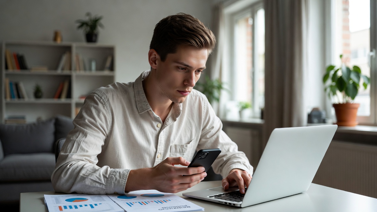 Un homme qui choisit un banque